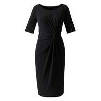 Plain Black Twist Knot Dress