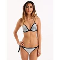 plisse bikini black and white