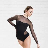 plume long sleeved mesh leotard