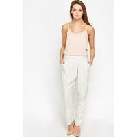 Pleated Light Grey Trousers