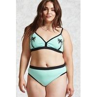 Plus Size Palm Tree Bikini Top