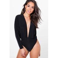 Plunge Slinky Batwing Body - black