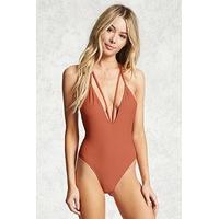 plunging halter one piece