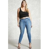 Plus Size Distressed Jeans