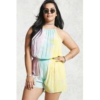 plus size tie dye playsuit