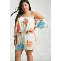 Plus Size Floral Playsuit