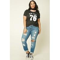 plus size distressed jeans