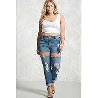 plus size distressed jeans