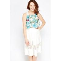 Pleated Floral Shell Top