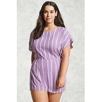 Plus Size Striped Playsuit