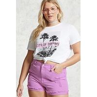 plus size distressed shorts