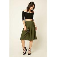 Pleated Wide-Leg Culottes