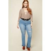 plus size mid rise flared jeans