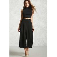 Pleated Woven Culottes