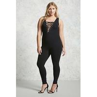 plus size v neck jumpsuit