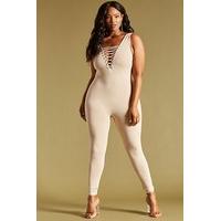 Plus Size V-Neck Jumpsuit