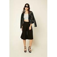 Pleated Wide-Leg Culottes