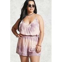 plus size tie dye playsuit