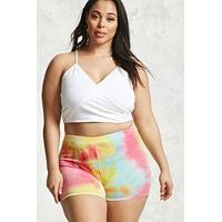 plus size tie dye shorts