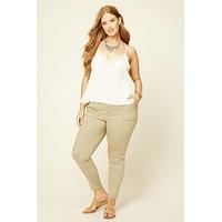 Plus Size Patch Pocket Pants