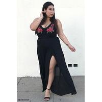 Plus Size Split Palazzo Pants