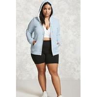 plus size marled zip hoodie