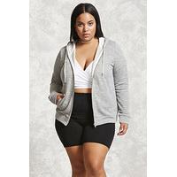 Plus Size Marled Zip Hoodie