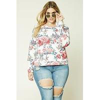Plus Size Floral Sweatshirt