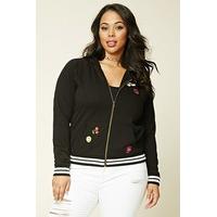 Plus Size Graphic Patch Hoodie