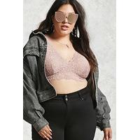 plus size lace trim bralette