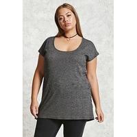 plus size scoop neck tunic