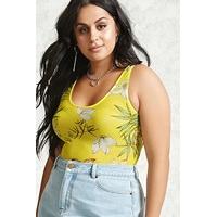 plus size tropical bodysuit