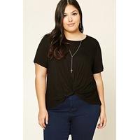 Plus Size Knot-Front Top