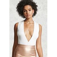 Plunging Sleeveless Bodysuit
