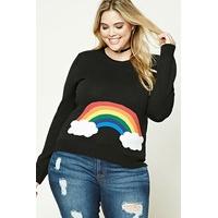 plus size rainbow sweater