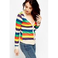 Plunge Stripe Cardigan