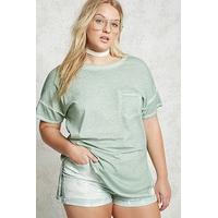 plus size mineral wash tee