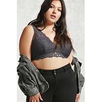 plus size lace trim bralette