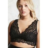 Plus Size Lace Trim Bralette