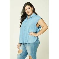 Plus Size Chambray Shirt