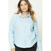 Plus Size Denim Shirt