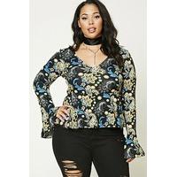 plus size paisley peplum top