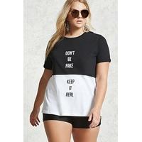 plus size colorblock graphic tee