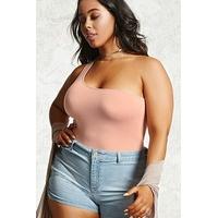 Plus Size One-Shoulder Bodysuit