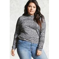 plus size marled hoodie