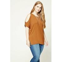 Plus Size Open-Shoulder Top