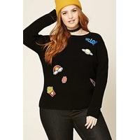 Plus Size Hello Patch Jumper