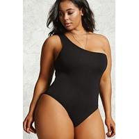 Plus Size One-Shoulder Bodysuit