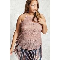 Plus Size Lace Fringe Cami