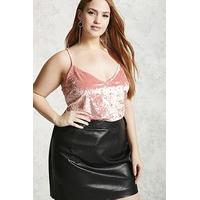 Plus Size Crushed Velvet Cami